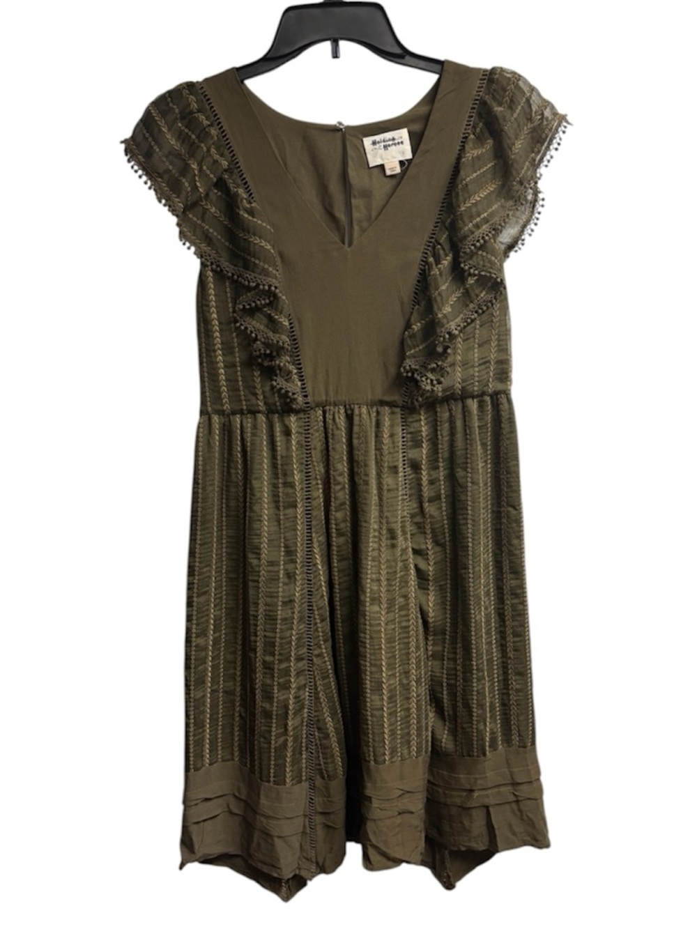 Holding Horses Anthropologie Mini Dress W/ Ruffles And Stripes Small